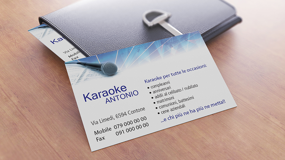 Biglietto da Visita Karaoke Antonio